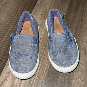 Toms toddler denim blue shoes